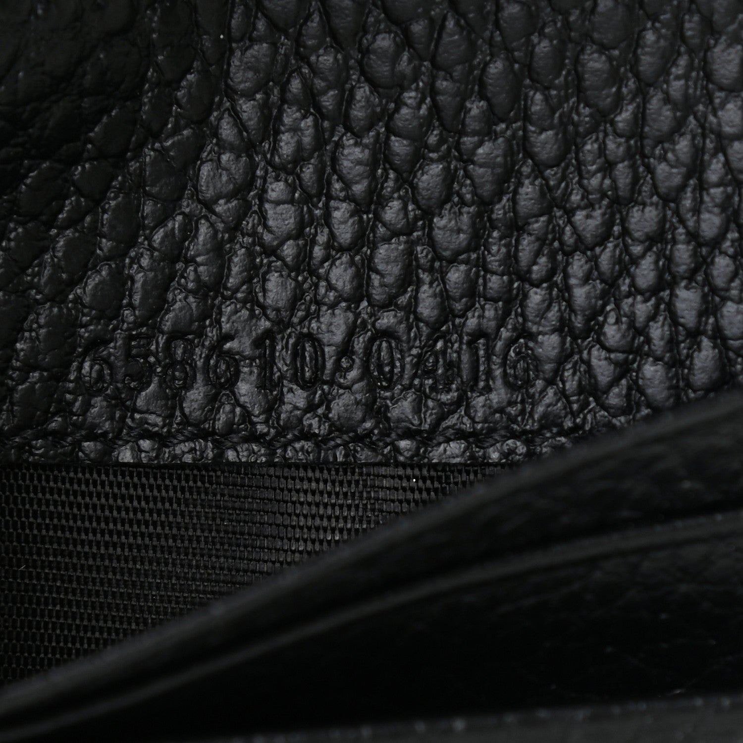 Gucci Dollar Calfskin GG Supreme Monogram GG Marmont Card Case Black Beige Ebony 7 of 7