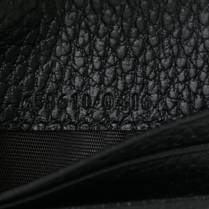 Gucci Dollar Calfskin GG Supreme Monogram GG Marmont Card Case Black Beige Ebony 7 of 7