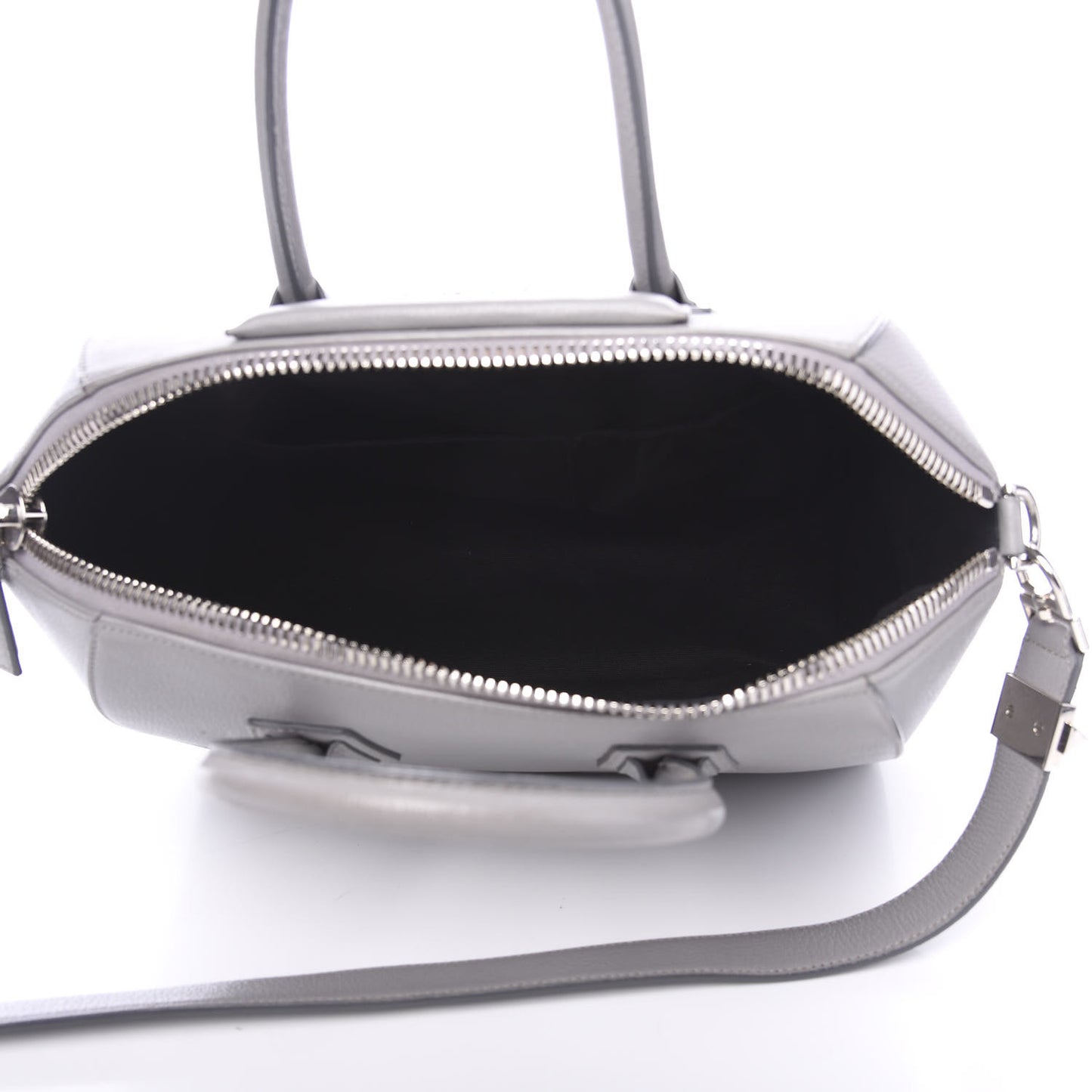 Sugar Goatskin Medium Antigona Pearl Grey