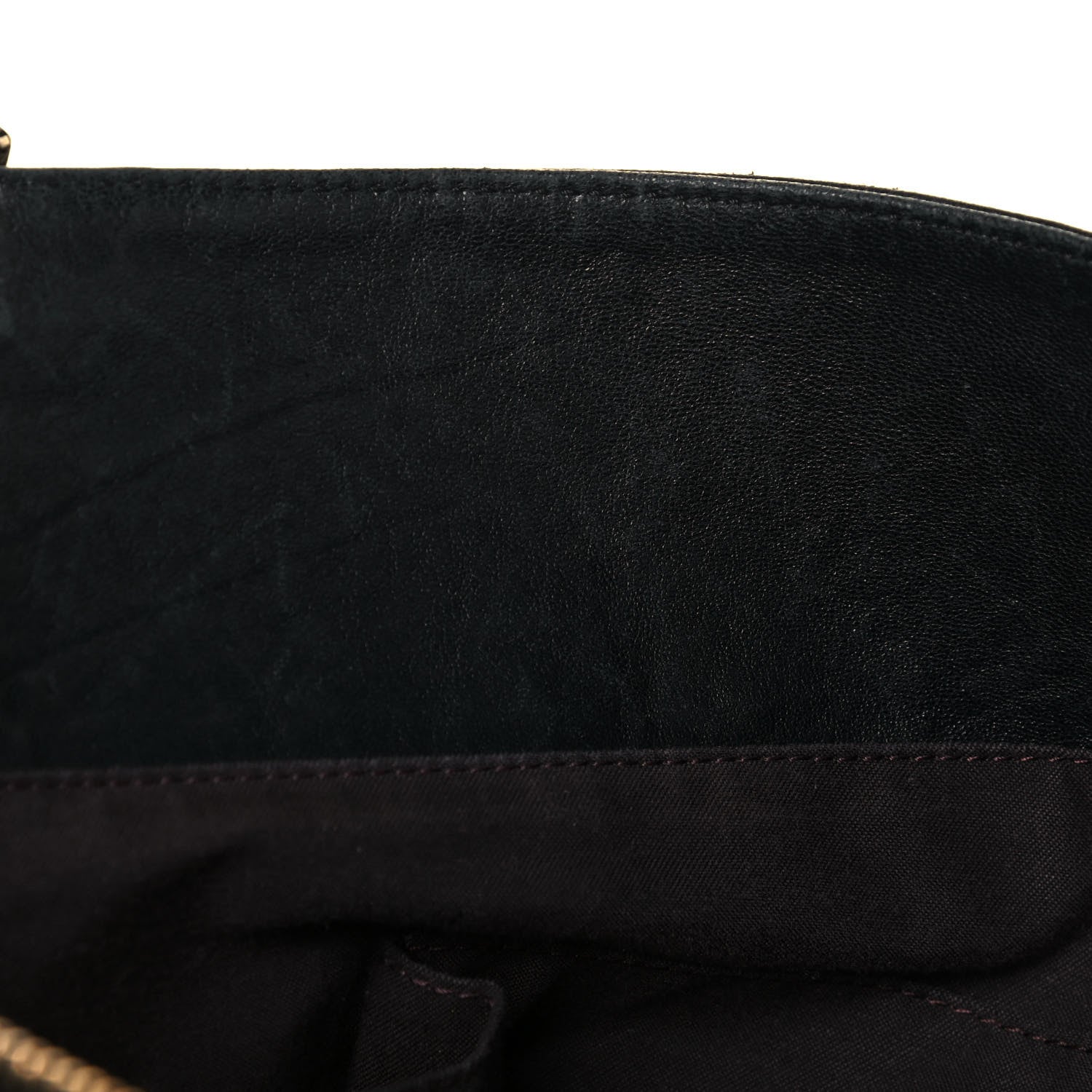 Fendi Crinkled Lambskin Mia Tote Black 14 of 15