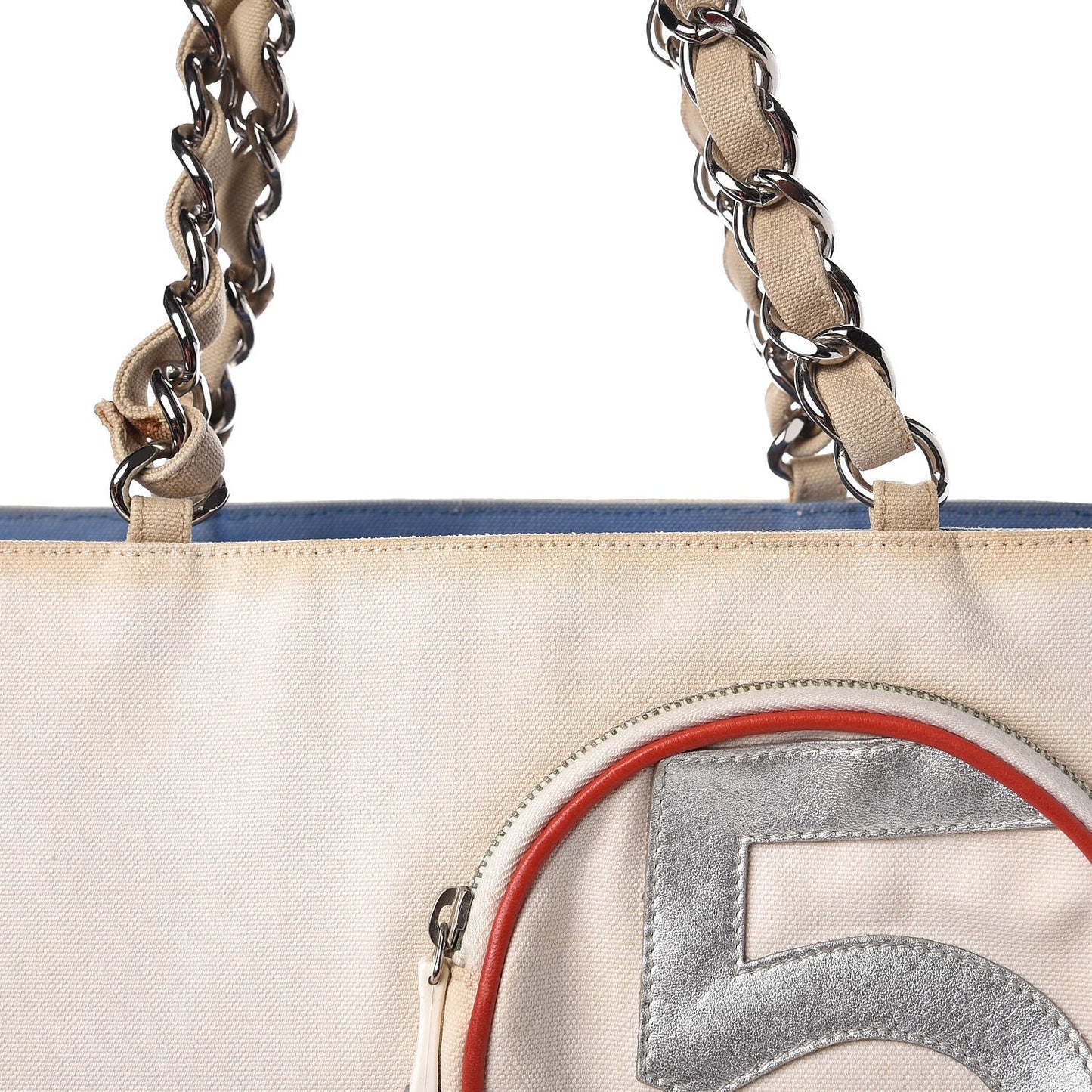 Canvas Quilted N°5 Shopping Tote Beige