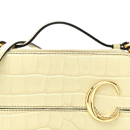 Chloe Calfskin Crocodile Embossed Mini C Vanity Bag Light Eucalyptus 6 of 9