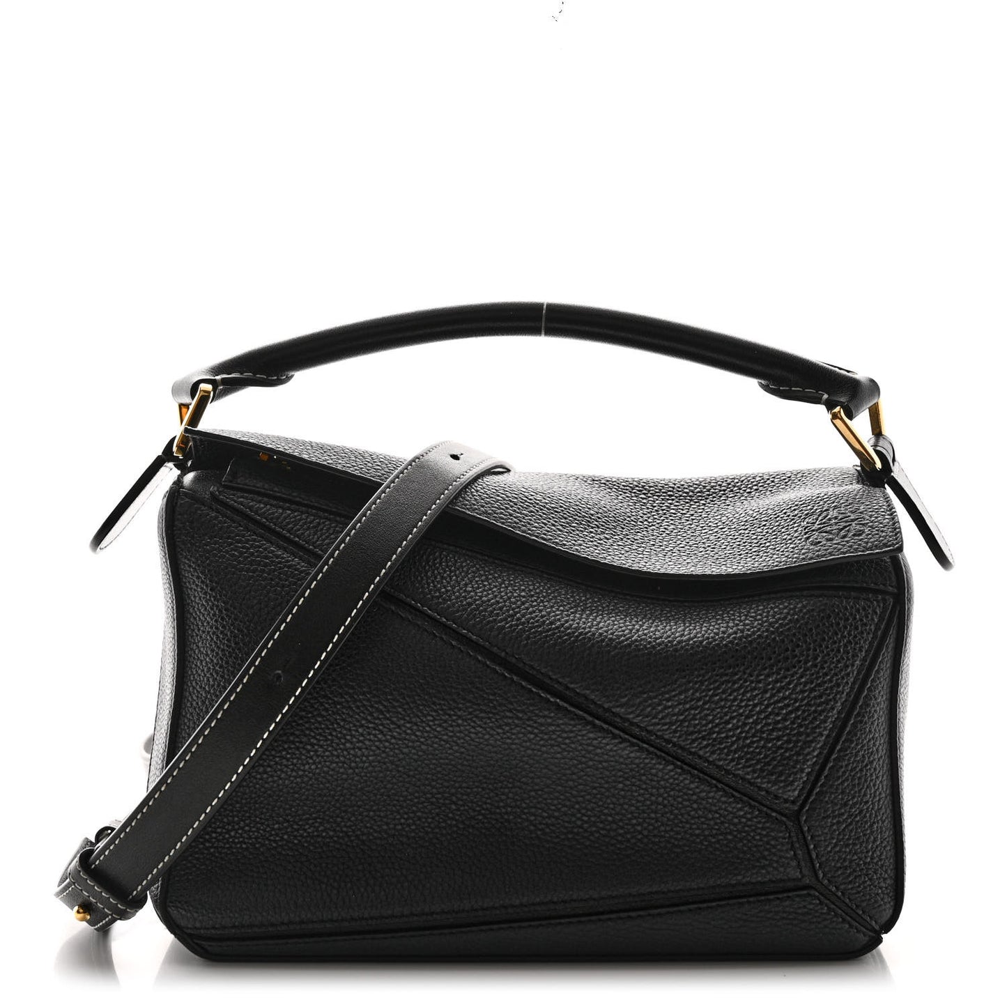 Calfskin Small Puzzle Bag Midnight Blue Black