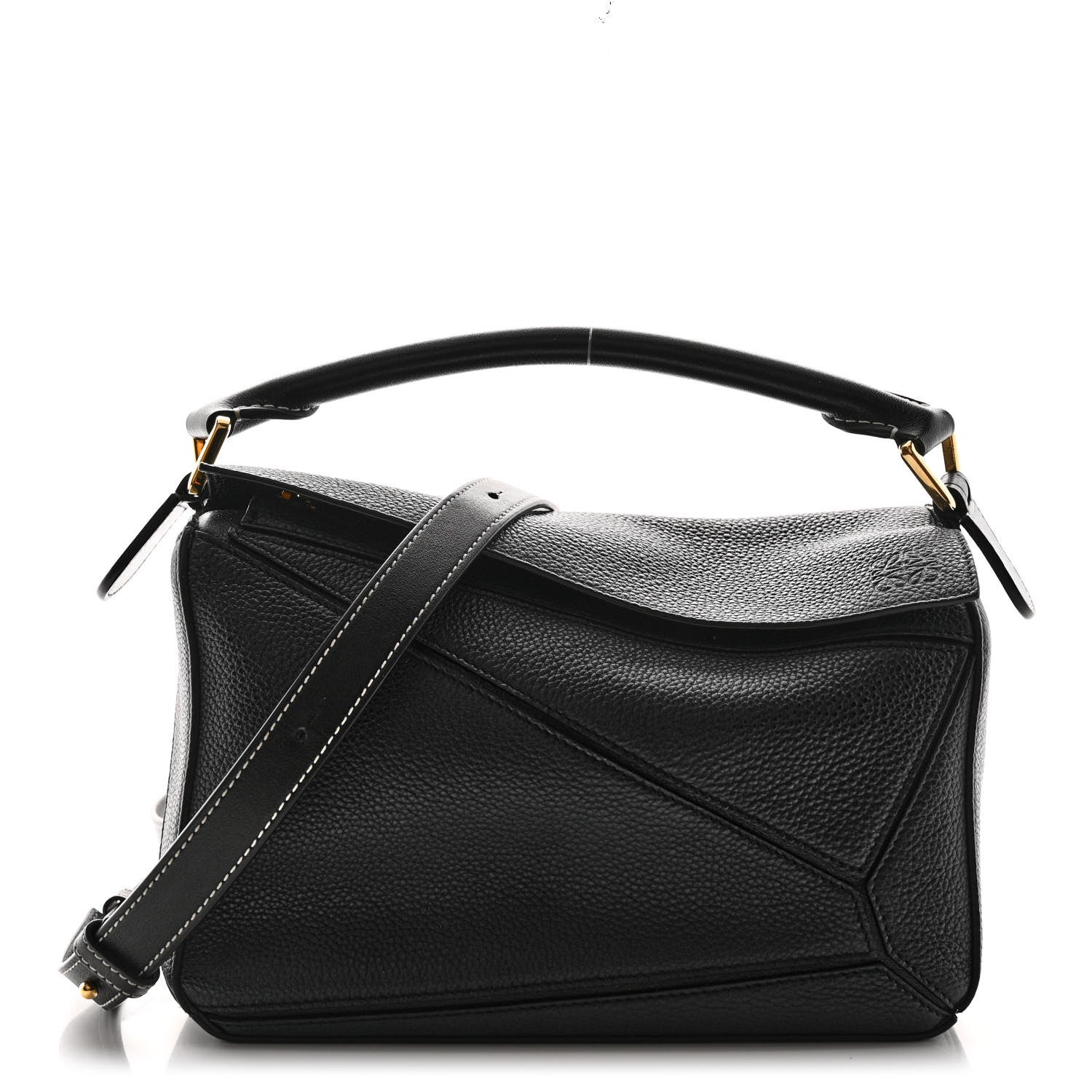 Loewe Calfskin Small Puzzle Bag Midnight Blue Black 1 of 9