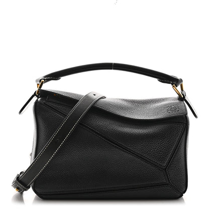 Loewe Calfskin Small Puzzle Bag Midnight Blue Black 1 of 9