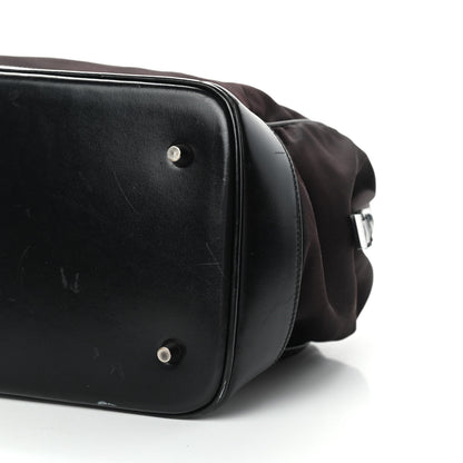 Prada Tessuto Nylon Soft Calfskin Shoulder Bag Ebano 9 of 10
