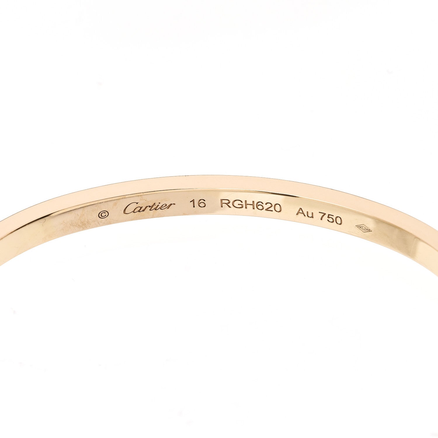 Cartier 18K Yellow Gold Small LOVE Bracelet 16 6 of 8