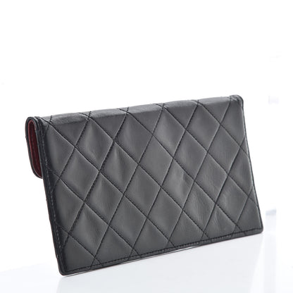 Chanel Lambskin Quilted Flap Wallet Black 3 of 6