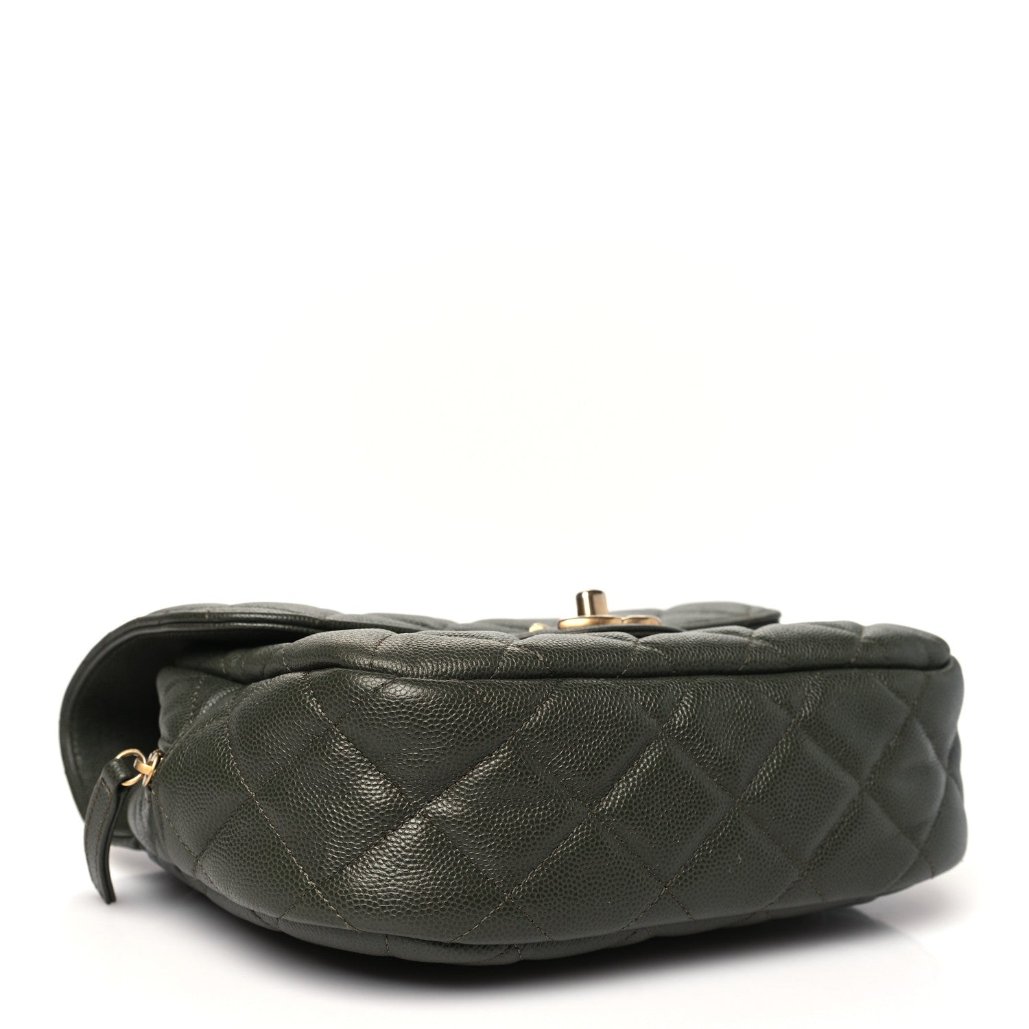 Chanel Caviar Quilted Zip Flap Khaki 4 of 11