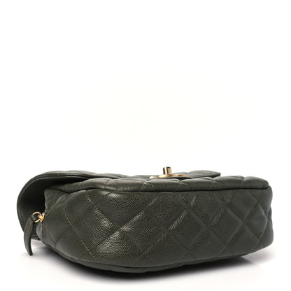 Chanel Caviar Quilted Zip Flap Khaki 4 of 11
