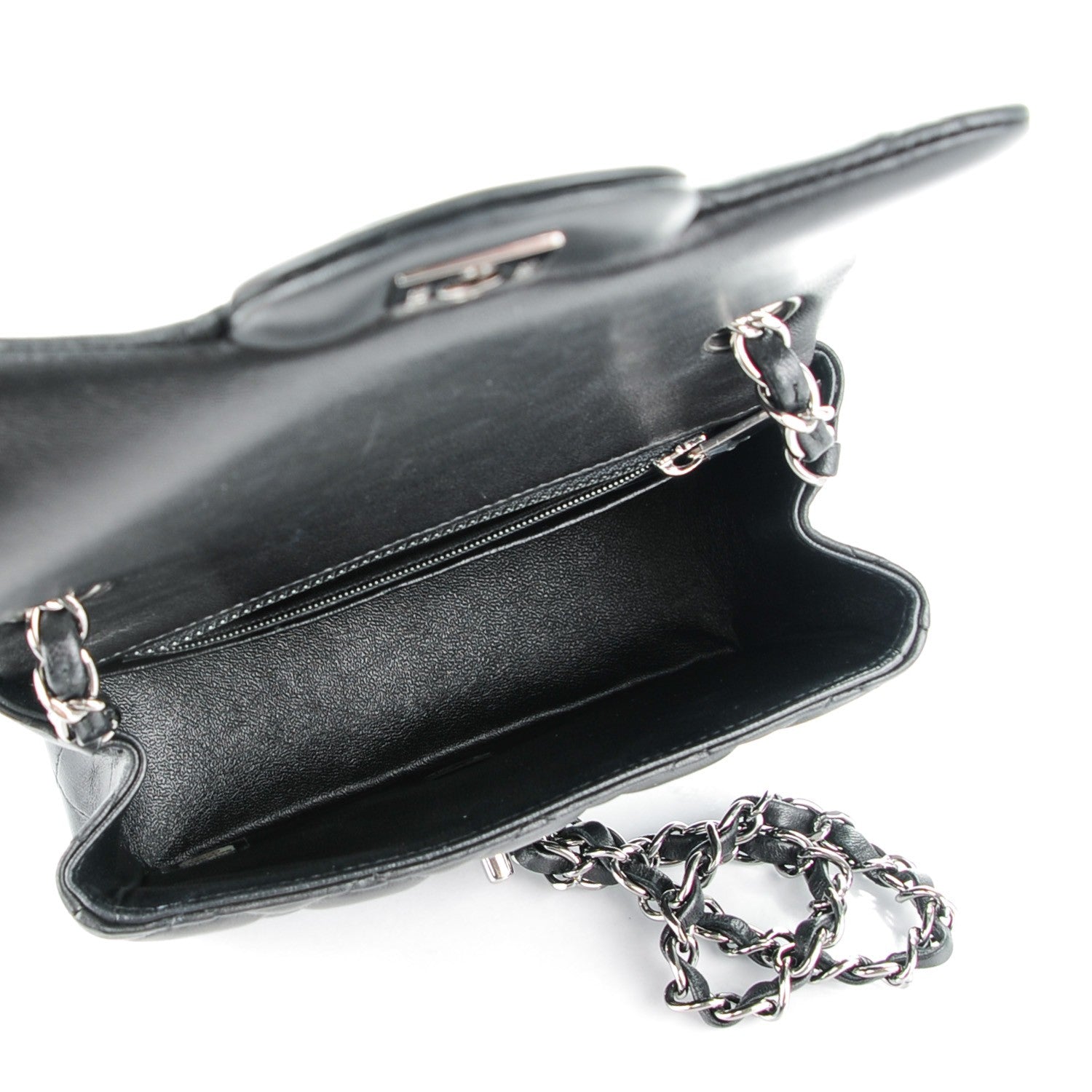 Chanel Lambskin Quilted Mini Square Flap Black 6 of 9