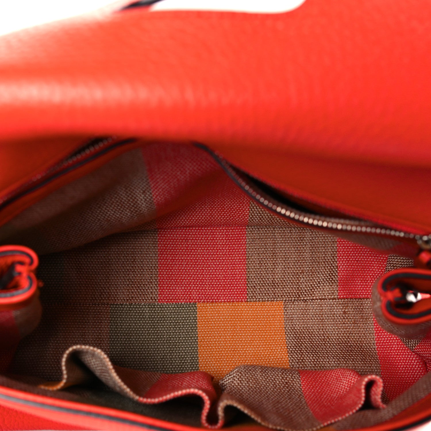 Gucci Cellarius Calfskin Medium Bamboo Daily Top Handle Bag New Dark Orange 5 of 10