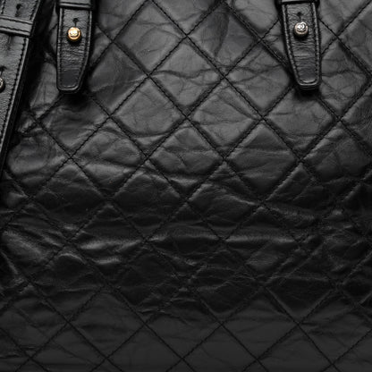 Chanel Aged Calfskin Quilted Large Gabrielle Shopping Tote Black 8 of 14