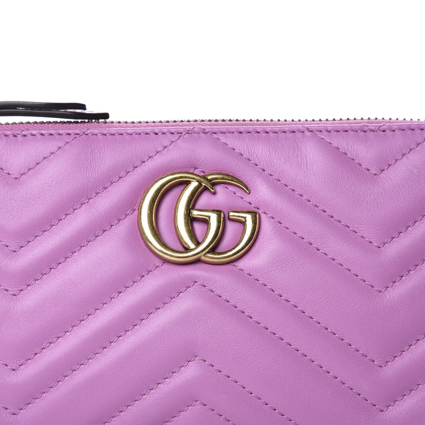 Calfskin Matelasse Mini GG Marmont Chain Bag Candy Mousse