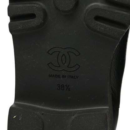 Chanel Calfskin Patent Cap Toe Ankle Boots 38.5 Black 6 of 6