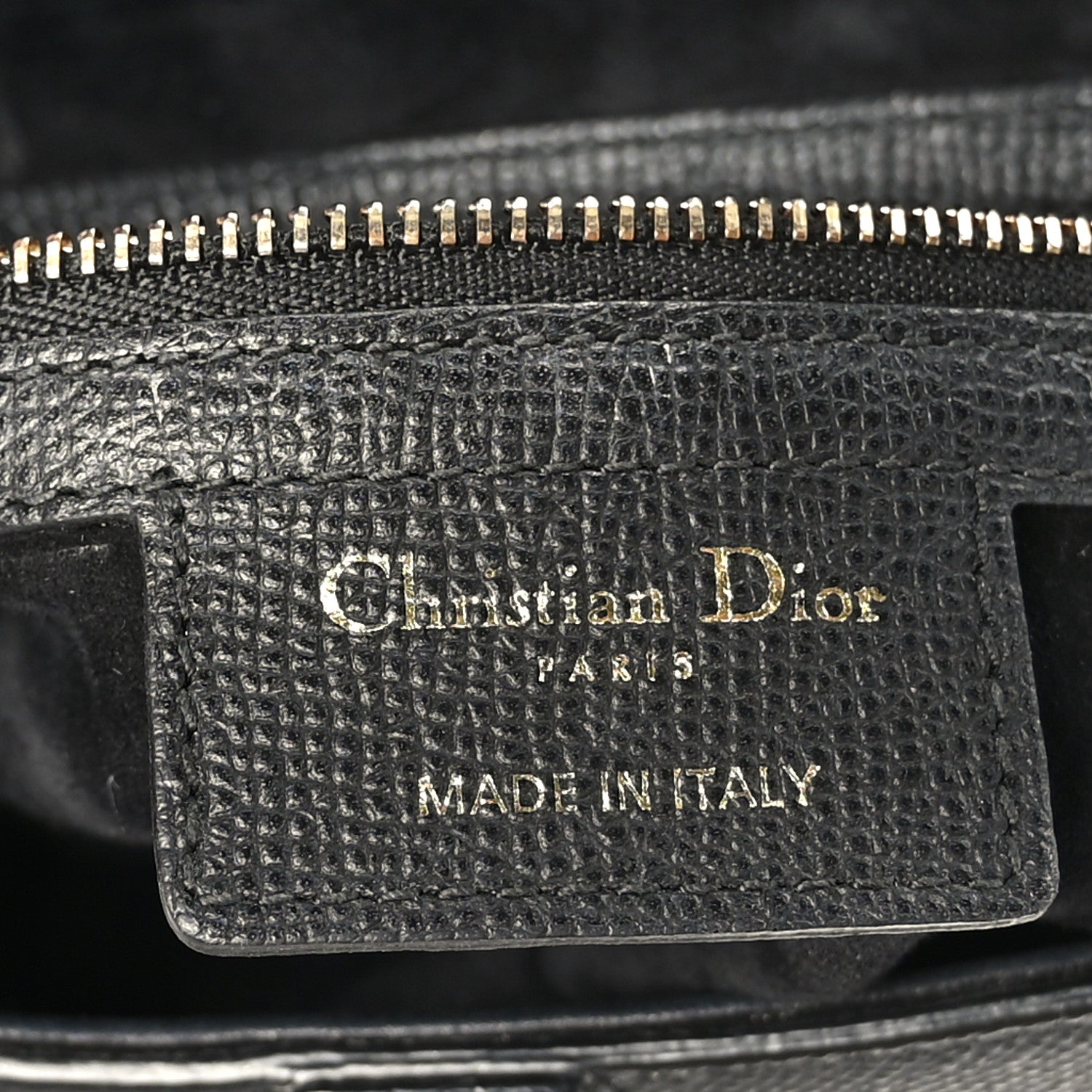 Christian Dior Grained Calfskin Saddle Bag With Strap Black 6 of 9