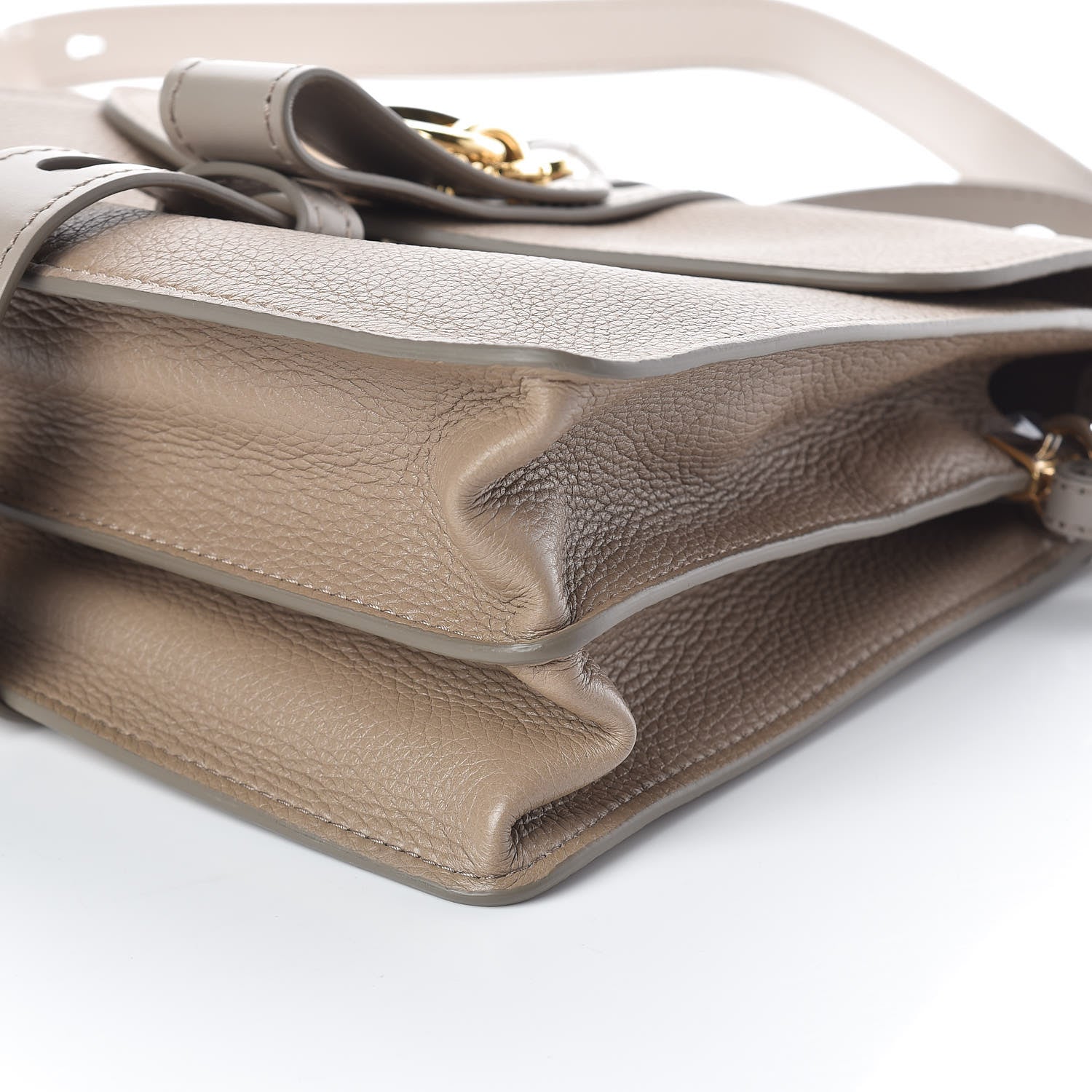 Chloe Shiny Grained Calfskin Medium Aby Day Shoulder Bag Motty Grey 9 of 15