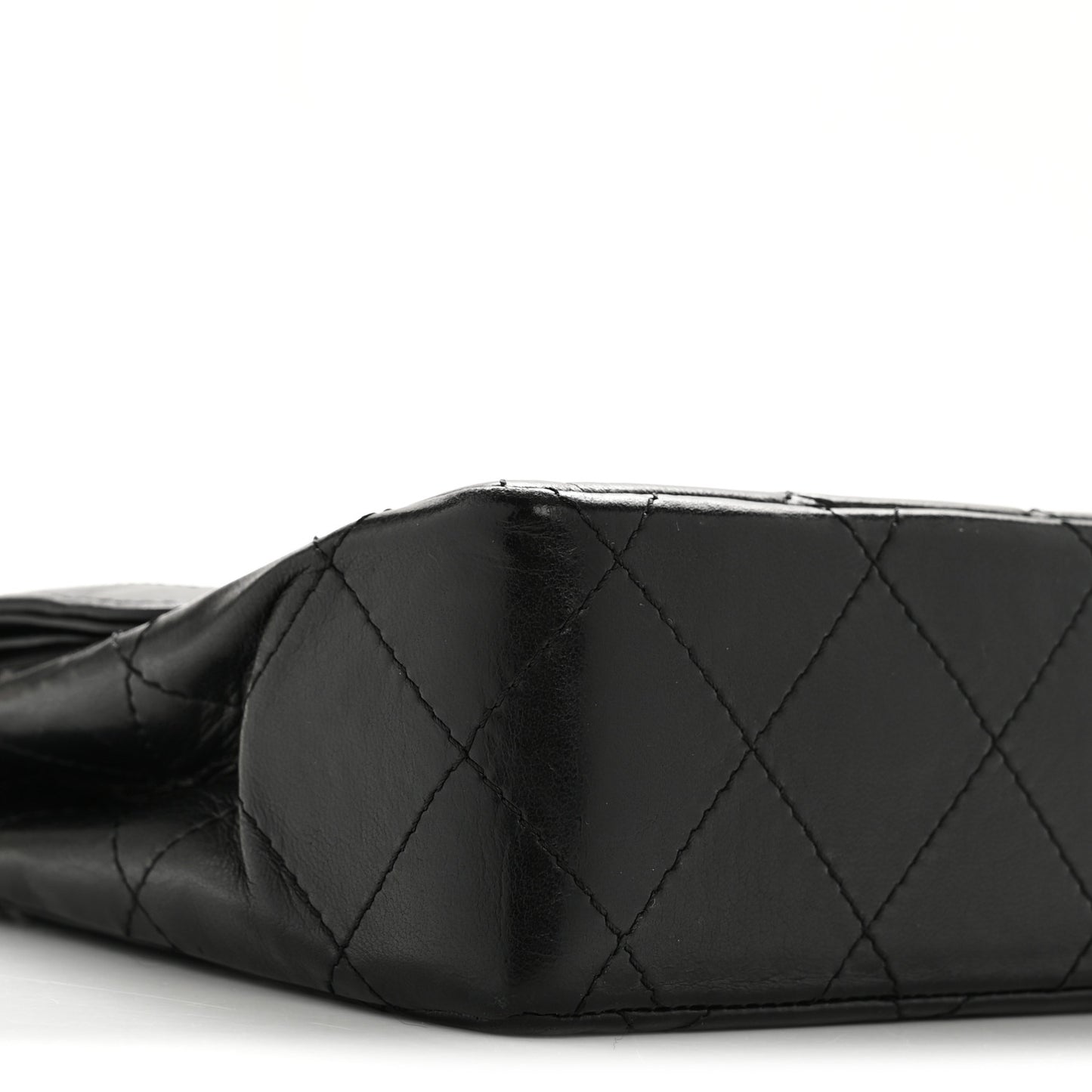Lambskin Medium Double Flap Black