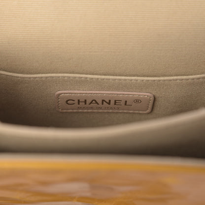 Chanel Glazed Calfskin Quilted Rita Top Handle Flap Yellow 7 of 15