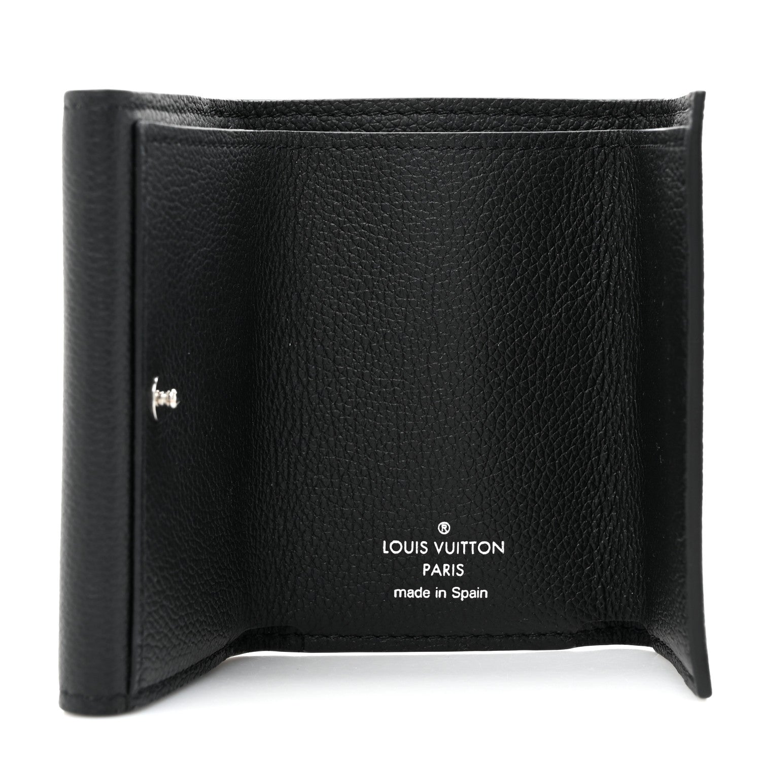 Louis Vuitton Soft Calfskin Lockmini Wallet Black 5 of 8