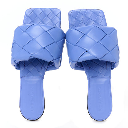 Bottega Veneta Nappa Maxi Intrecciato Lido Flat Sandals 39 Indigo 2 of 9