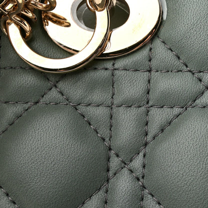 Christian Dior Lambskin Cannage Gradient Small My ABCDior Lady Dior Grey 12 of 12