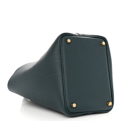 Hermes Taurillon Clemence Picotin Lock 18 PM Vert Cypress 4 of 10