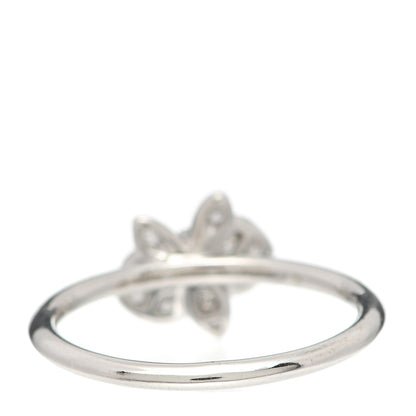 Cartier 18K White Gold Diamond Caresse D'Orchidees Par Cartier Ring 52 6 3 of 4