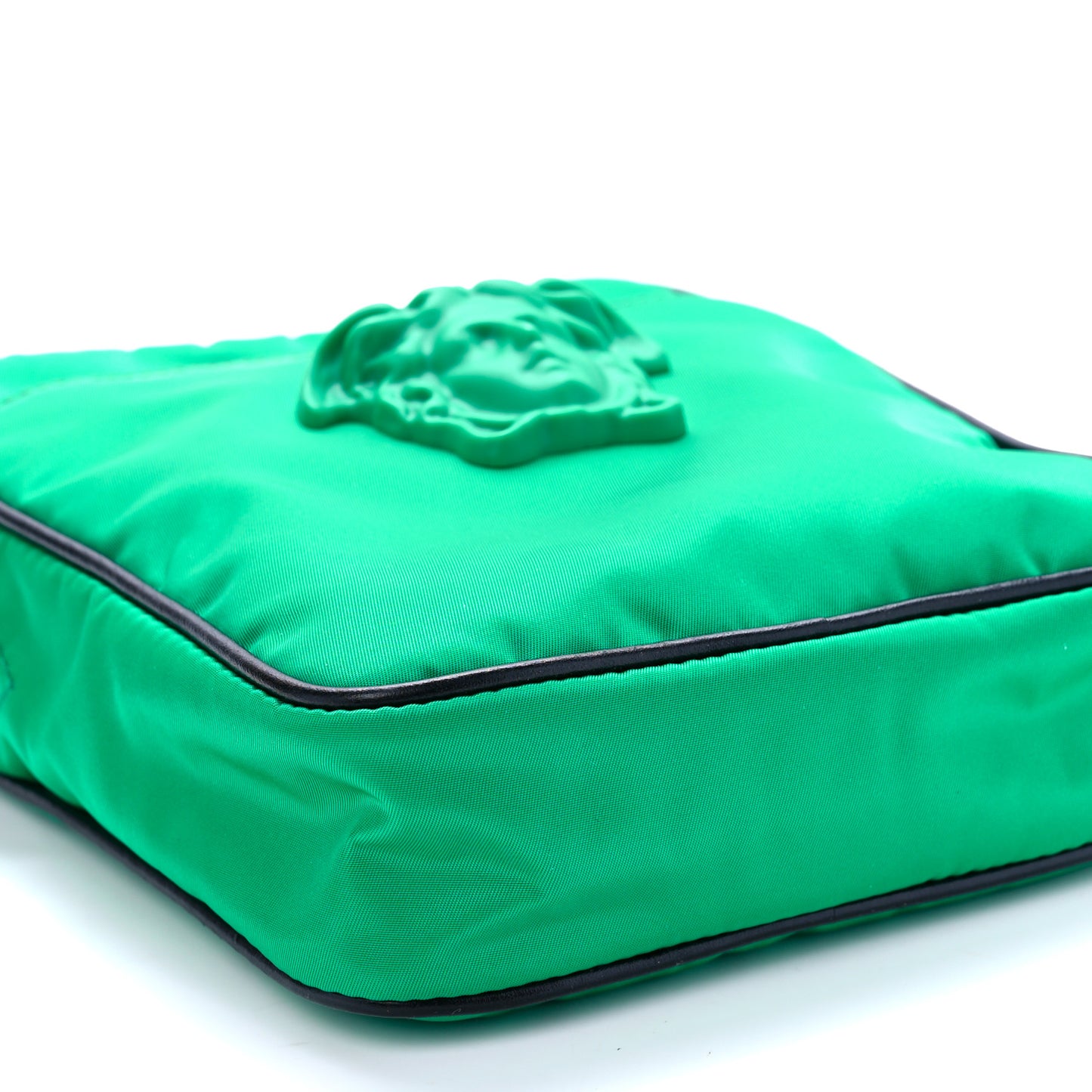 Nylon Palazzo Medusa Crossbody Bag Green