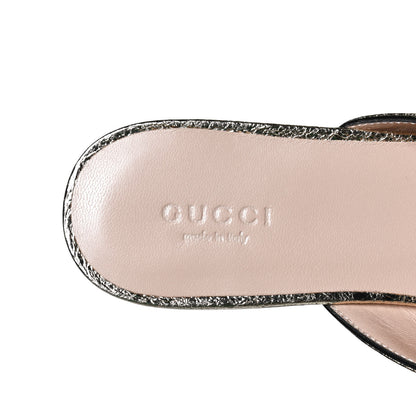 Gucci Galassia Womens GG Marmont Fringe Slippers 36.5 Platino 9 of 10