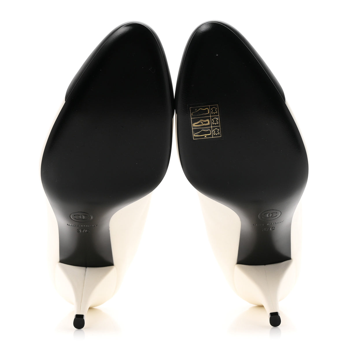 Lambskin Pumps 37 Ivory Black