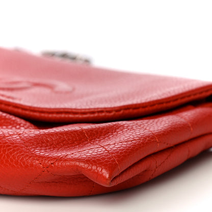 Chanel Lambskin Half Moon Wallet On Chain WOC Red 11 of 13