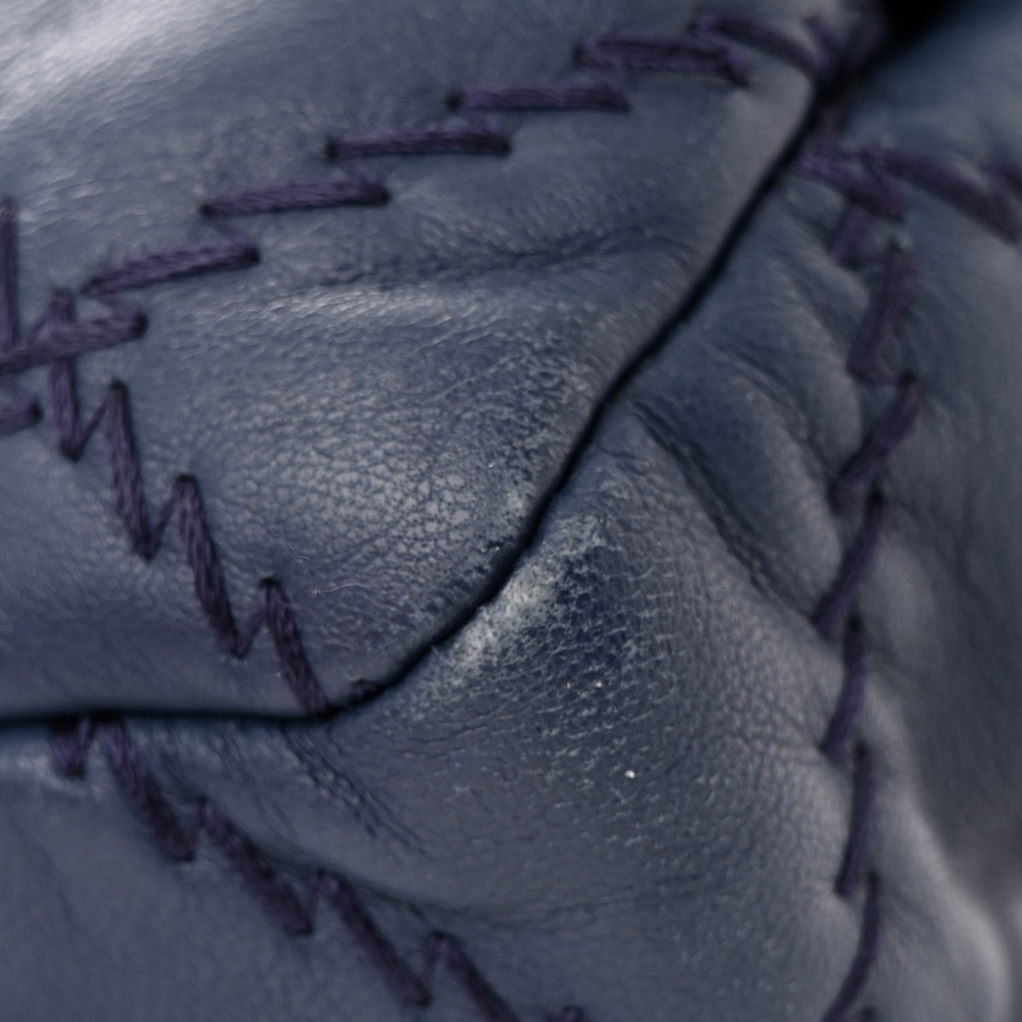 Lambskin Ultimate Stitch Flap Blue
