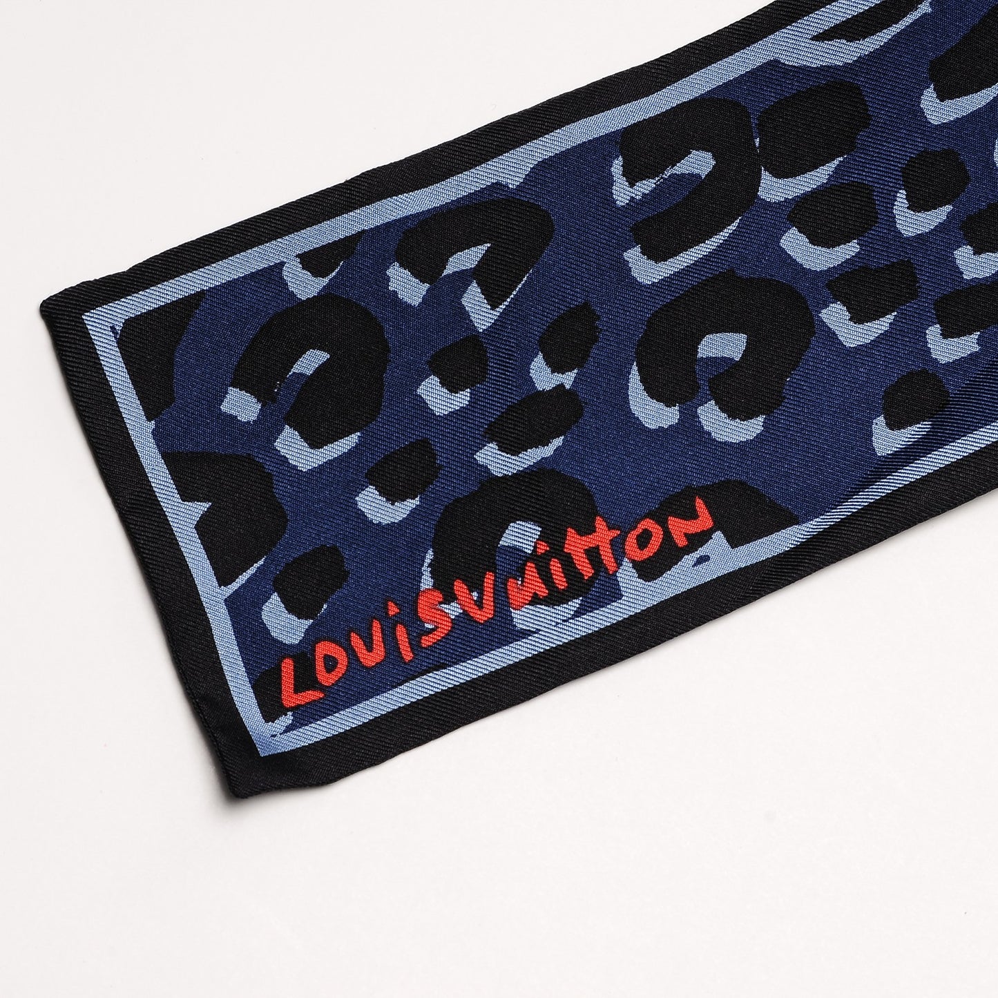 Silk Leopard Bandeau Blue
