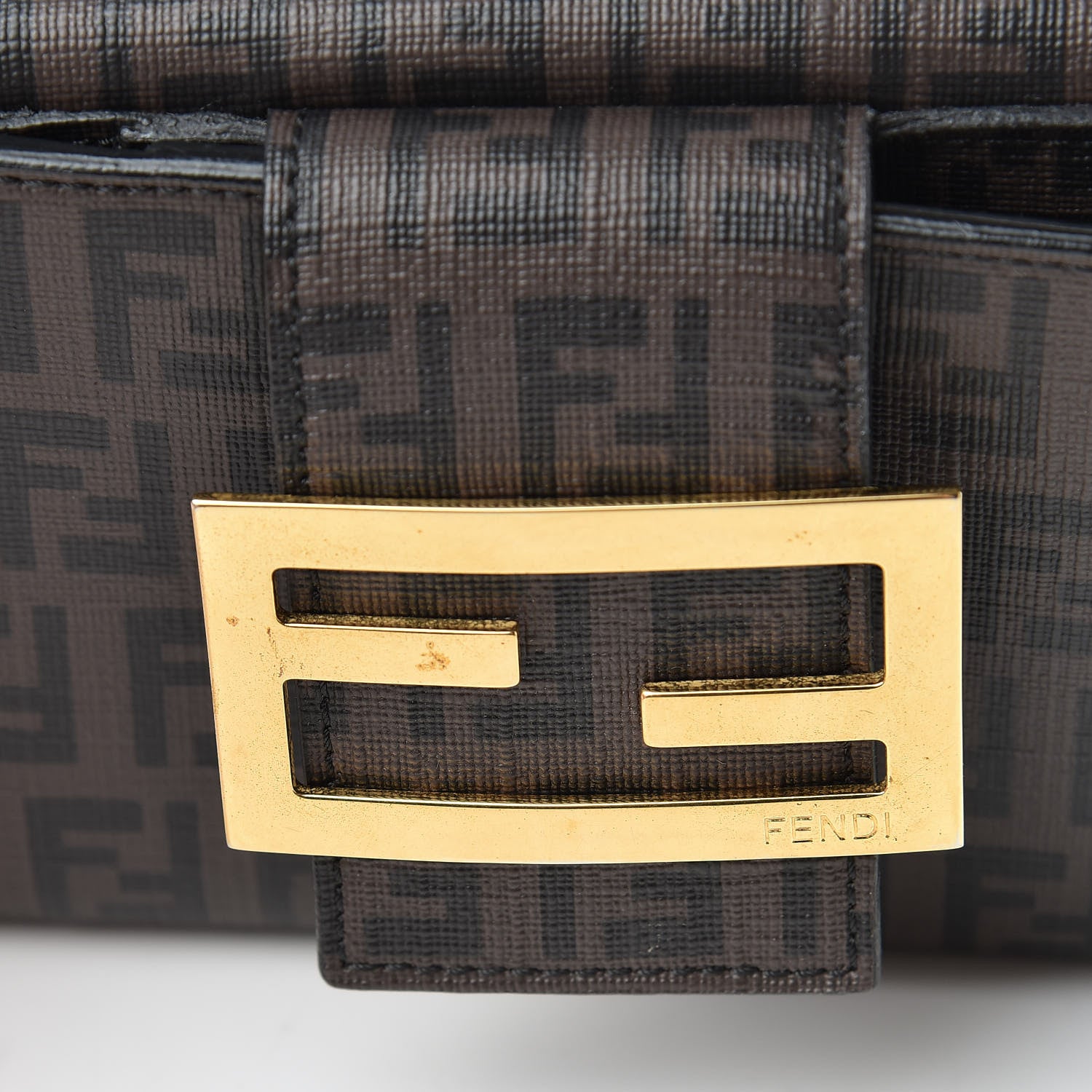 Fendi Zucchino Spalmati Compact Wallet Brown 9 of 10