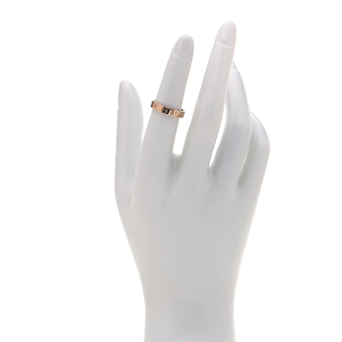 18K Pink Gold 3.5mm LOVE Wedding Band Ring 50 5.25