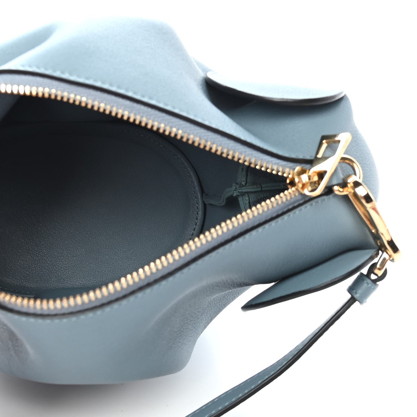 Calfskin Mini Elephant Crossbody Bag Stone Blue