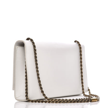 Saint Laurent Smooth Calfskin Medium Braided Monogram Kate Satchel Blanc Craie 3 of 11