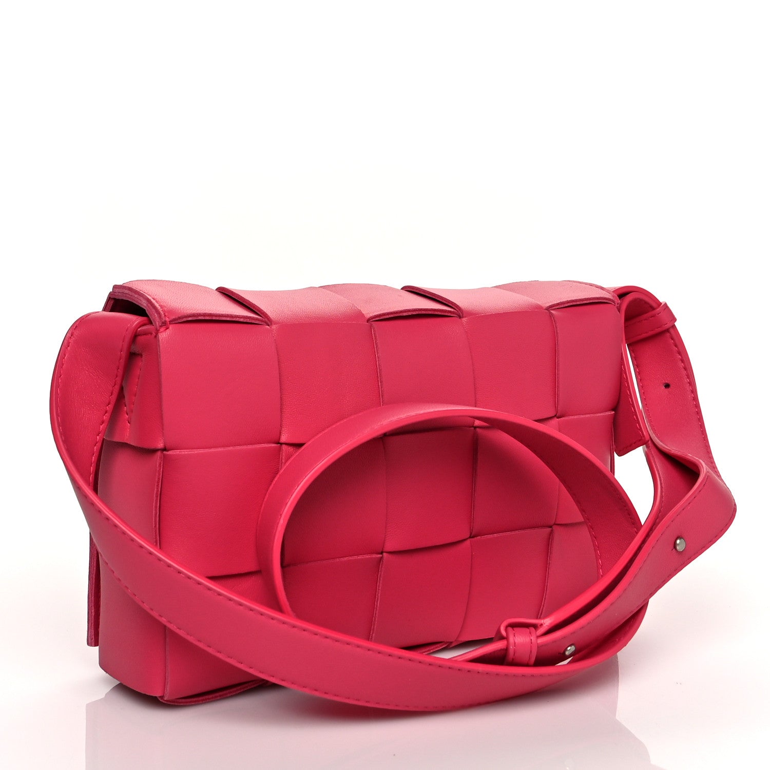 Bottega Veneta Lambskin Maxi Intrecciato Cassette Crossbody Bag Lollipop 2 of 8