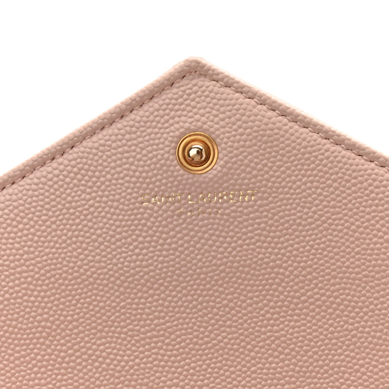 Saint Laurent Grain De Poudre Matelasse Chevron Monogram Chain Wallet Nude Powder 6 of 11