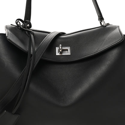 Balenciaga Natural Smooth Calfskin Small Rodeo Top Handle Handbag Black 7 of 10