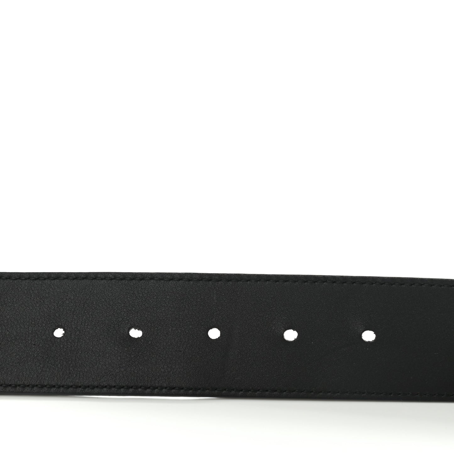 Moon Calfskin Pearl Double G 40mm Belt 100 40 Black Cream