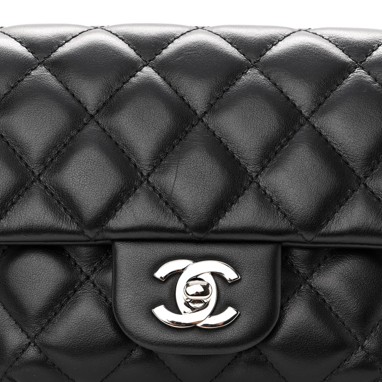 Chanel Calfskin Quilted CC Uniform Flap Belt Bag Black 7 of 9