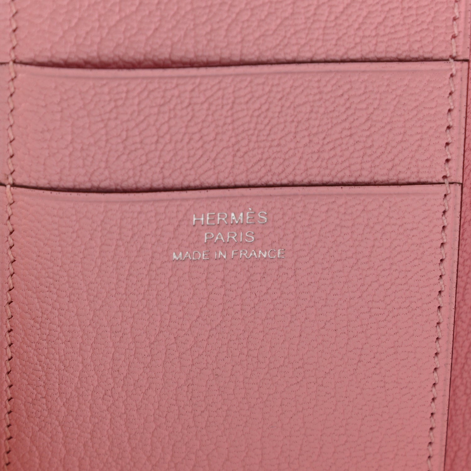Hermes Chevre Mysore Tri-Fold Compact Bearn Wallet Rose Sakura 6 of 6