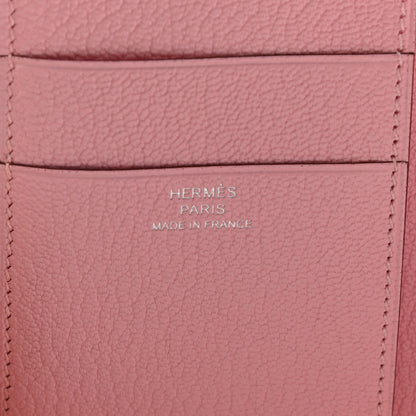 Hermes Chevre Mysore Tri-Fold Compact Bearn Wallet Rose Sakura 6 of 6