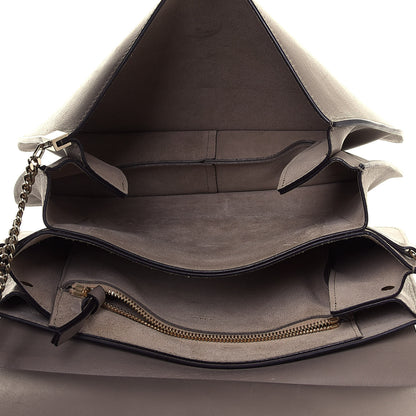 Chloe Calfskin Suede Medium Faye Shoulder Bag Motty Grey 5 of 13
