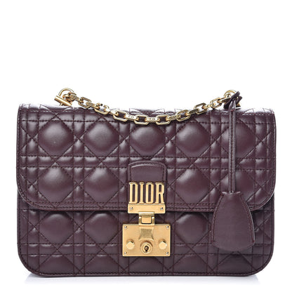 Christian Dior Lambskin Cannage Large Dioraddict Flap Bag Burgundy 1 of 15