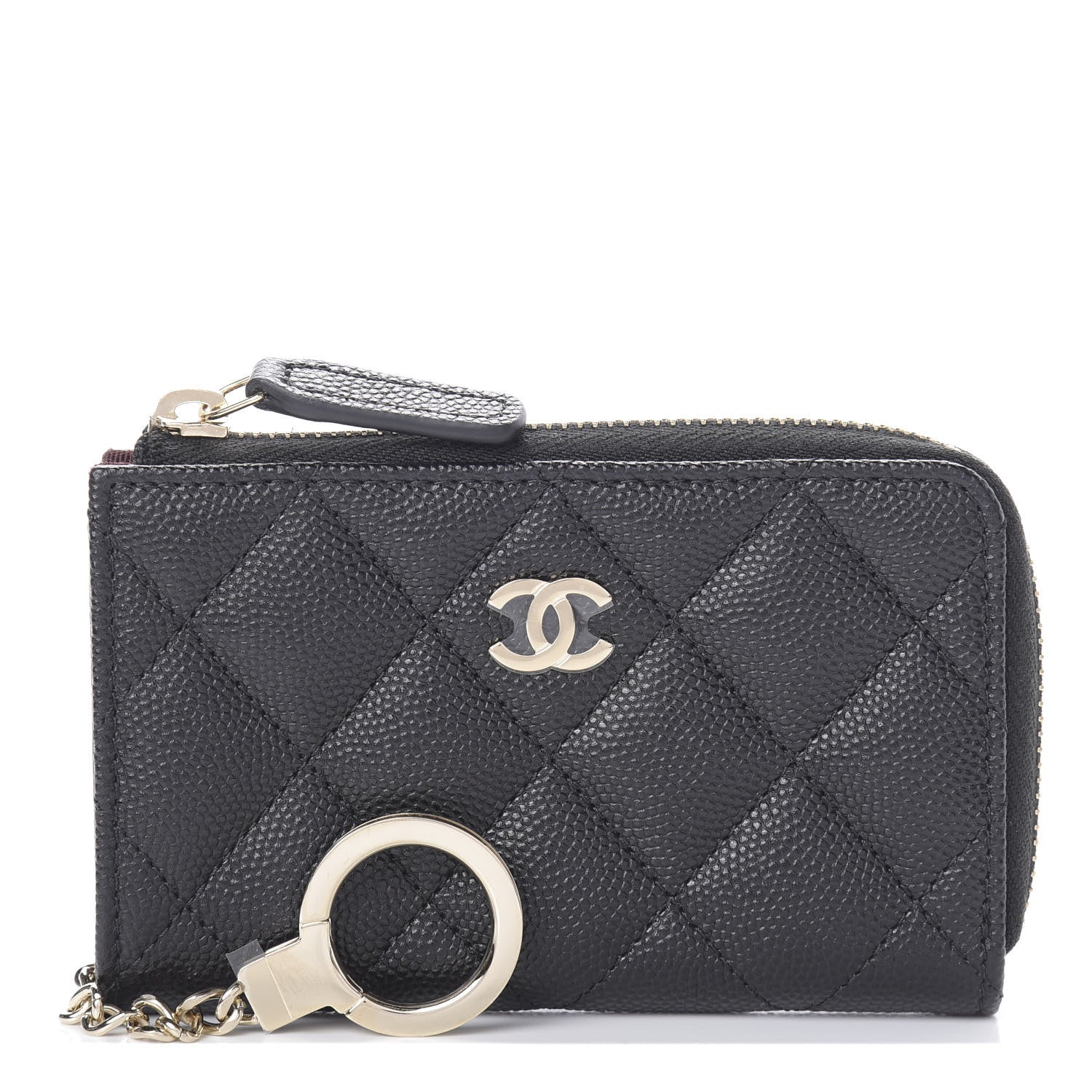 Chanel Caviar Quilted Key Holder Case Black 1 of 7