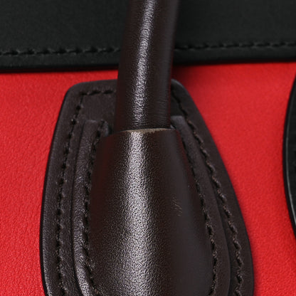 Celine Smooth Calfskin Bullhide Nano Tri-Color Luggage Bright Red 13 of 14