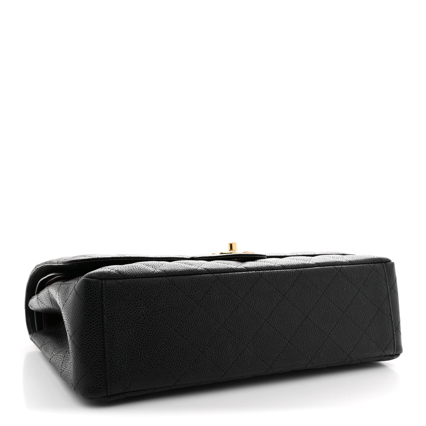 Caviar Quilted Maxi Double Flap Black